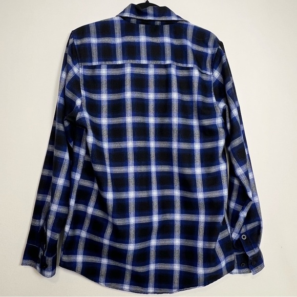 Dixxon Flannel Co. - "The Riot" Men's Small - Blue/Black/White Plaid - Picture 2 of 10